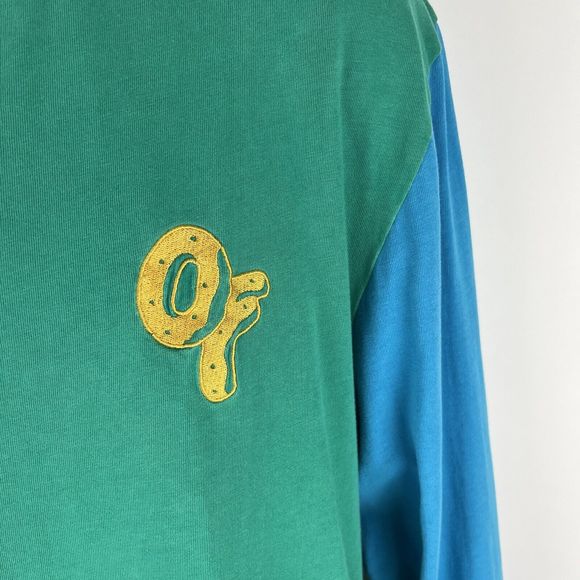Odd Future OFWGKTA Blue Green Yellow Long Sleeve T-Shirt Size Large FLAW - Picture 4 of 14